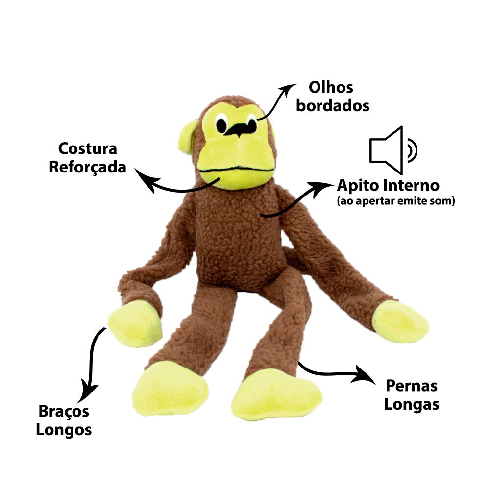 Plush Toy for Dogs - Monkey AUmigão