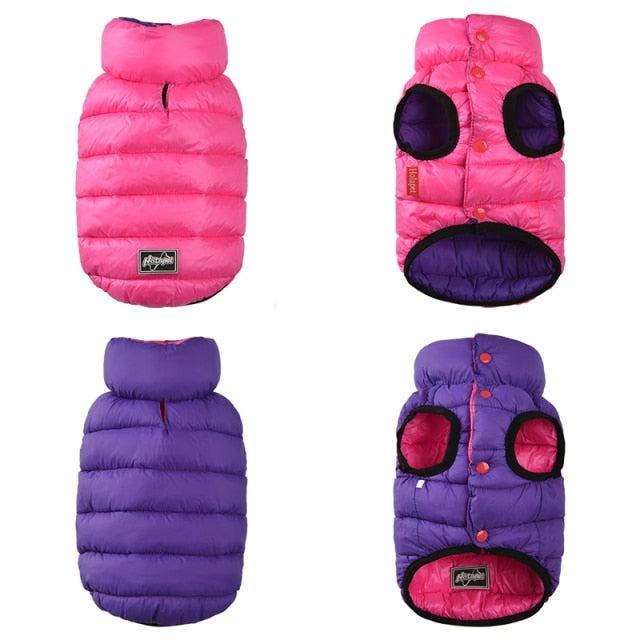 Pet Outlet - Dog Winter Vest - Double-sided and Waterproof - Pink / Purple